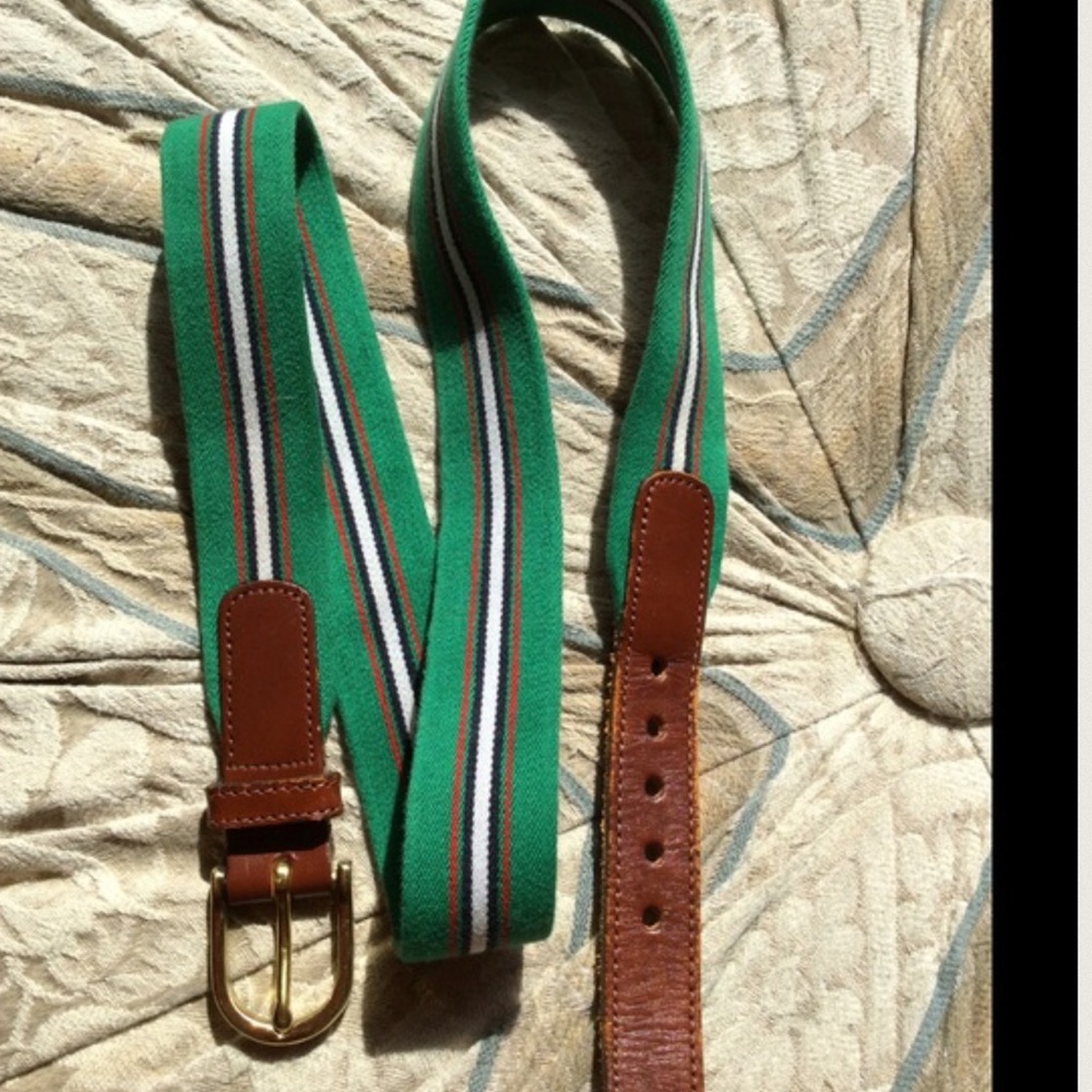 Dooney & Bourke Brown Leather Kelly Green belt - Picture 9 of 9